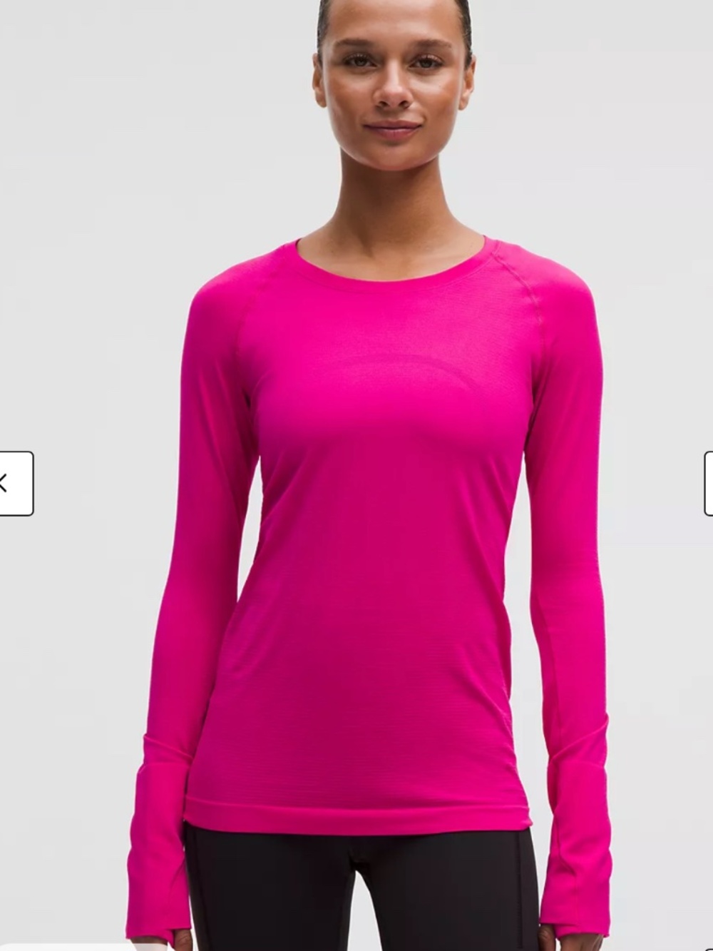 🍋Lululemon Magenta Swiftly Tech Long-Sleeve Shirt 2.0 Hip Length, Size 4